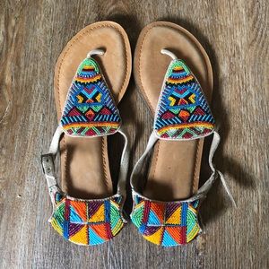 Boho beaded sandles